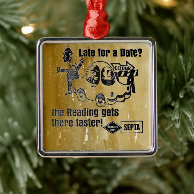 Septa Reading Lines Service Metal Ornament Aus Metall (Baum)