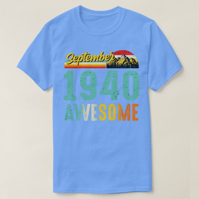September 1940 Geburtstagsgeschenk Shirt Vintag Se (Design vorne)