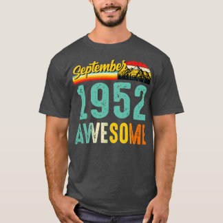 September 1952 Geburtstagsgeschenk-Shirt Vintage S T-Shirt