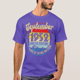 September 1952 Limited Edition 70. Geburtstag 70 Y T-Shirt