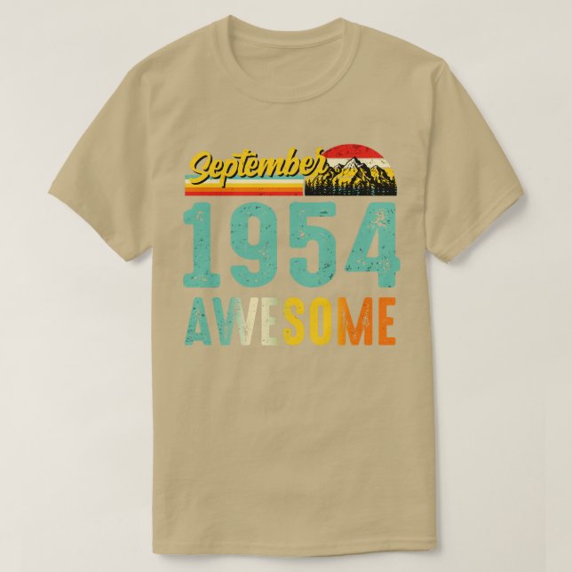 September 1954 Geburtstagsgeschenk Shirt Vintag Se (Design vorne)