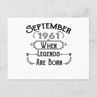 September 1961, wenn die Legenden Geboren sind Postkarte
