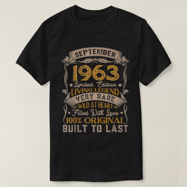 SEPTEMBER 1963 Limited Edition  T-Shirt (Design vorne)