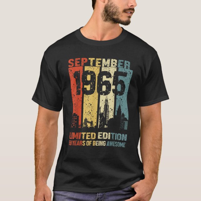 September 1965 limitierte Edition 59 Jahre als T-Shirt (Vorderseite)
