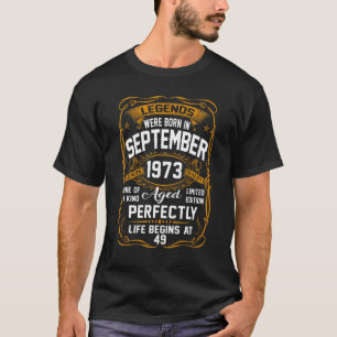 September 1973 49. Geburtstag 49 Jahre alte Männer T-Shirt