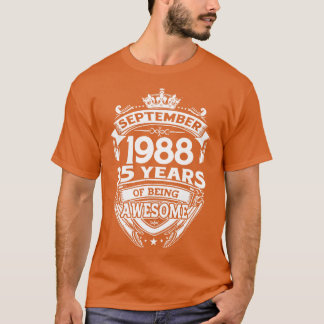 September 1988 35 Jahre Phantastisch 35. Geburtsta T-Shirt