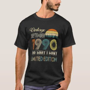 September 1990 Jahrgang 32 Jahre alter Geburtstag T-Shirt