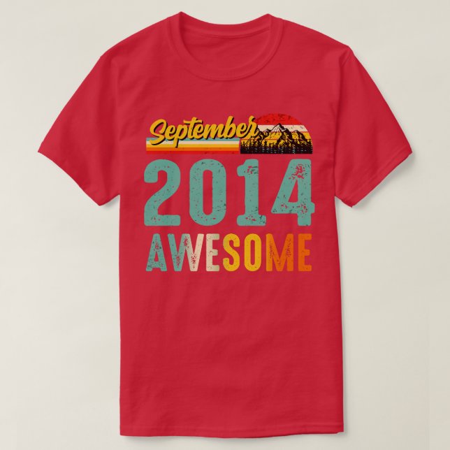 September 2014 Geburtstagsgeschenk Shirt Vintag Se (Design vorne)
