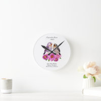 September-Aster-Blume mit Birds Birth-Geschenk