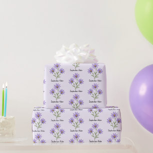September-Aster-Blumen Geschenkpapier