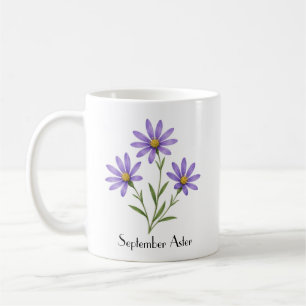 September-Aster-Blumen Kaffeetasse