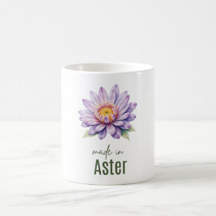 September-Aster-Blumen-Tasse Kaffeetasse