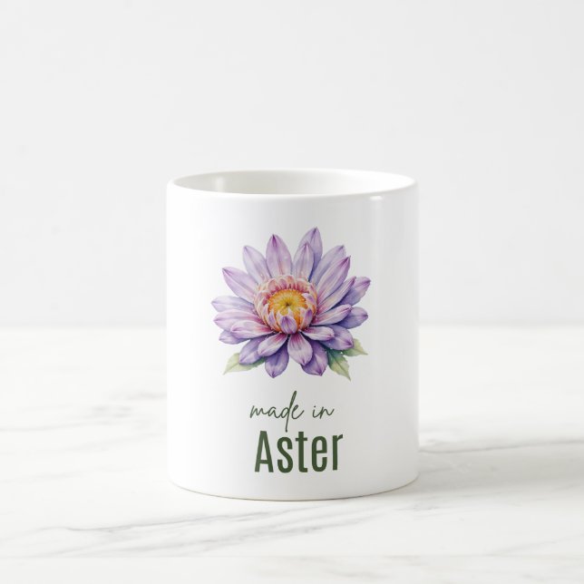September-Aster-Blumen-Tasse | Kaffeetasse (Mittel)