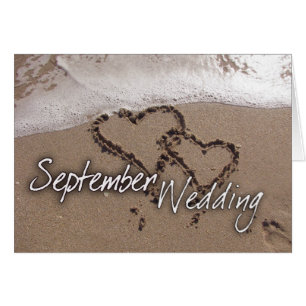 September-Bestimmungsort-Strand-Hochzeits-Karte