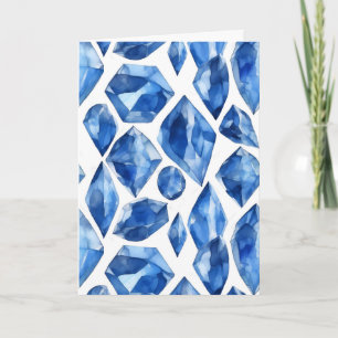 September Birthstone Sapphire Birthday Card Karte