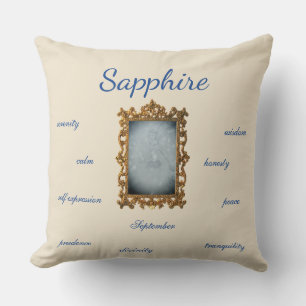 September Birthstone Sapphire Fairy Kissen