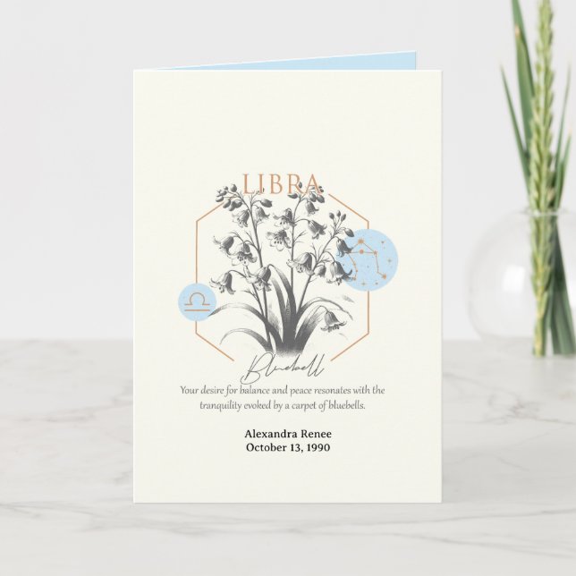 September bis Oktober Geburtstag Blume Custom Gebu Karte (Vorderseite)