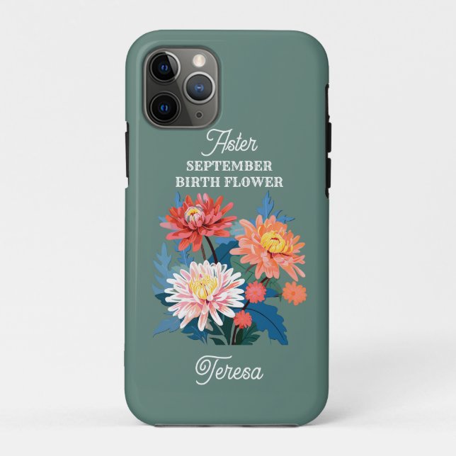 September Blume Individuelle Name Case-Mate iPhone Hülle (Rückseite)