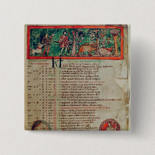 September: den Eber, von einem Kalender neigen Button