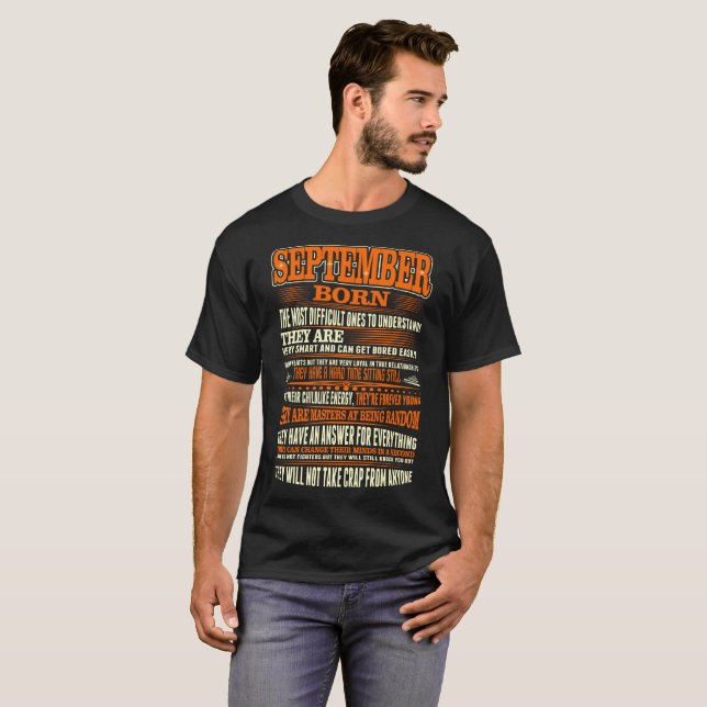 September die geborene schwierige, zum des T-Shirt (Vorne ganz)