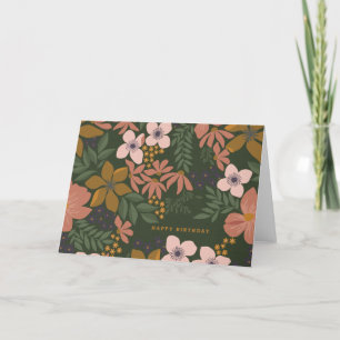 September Floral Geburtstagskarte Dankeskarte