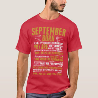 September Geboren Zitate T-Shirt lustig