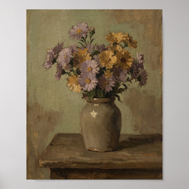 September-Geburtsblume Aster II Poster (Vorne)