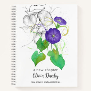 September-Geburtsblumen-Tagebuch Prunkwinde  Notizbuch