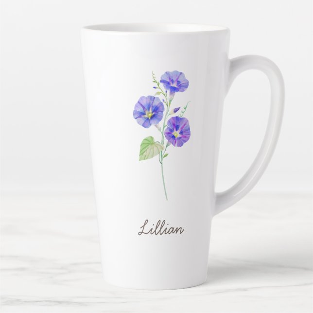 September Geburtsmonat Blume Morning Glory Milchtasse (Rechts)