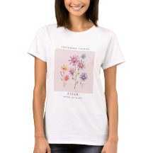 September-Geburtsmonats-Blumen-T-Shirt