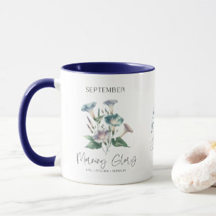 September-Geburtsmonatsblume Morning Glory-Geschen Tasse