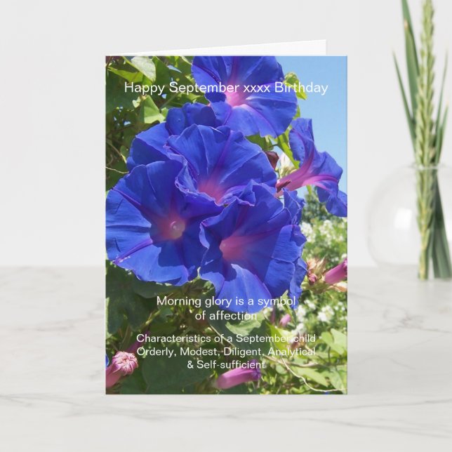 September Geburtstag Karte (Vorderseite)