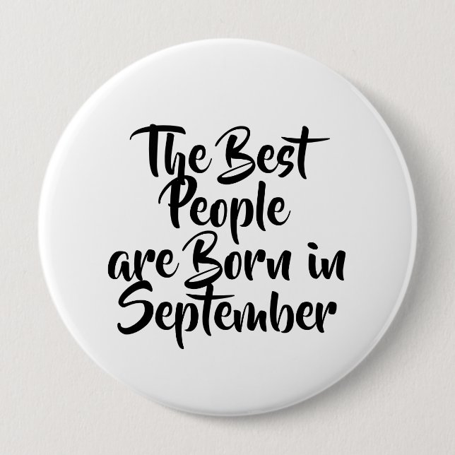 "September" Geburtstags-Knopf Button (Vorderseite)