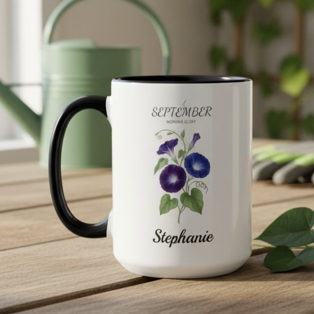 September Geburtstagsgeschenk Geburtsblume Prunkwi Tasse (September birth month flower morning glory birthday coffee mug)