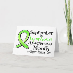 September is Lymphoma  Awareness Month Karte