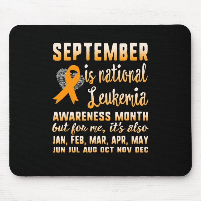 September Is National Leukemia Awareness Month War Mousepad (Vorne)