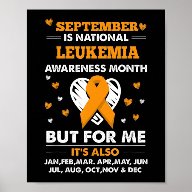 September ist Leukemia Awareness Montag Poster (Vorne)