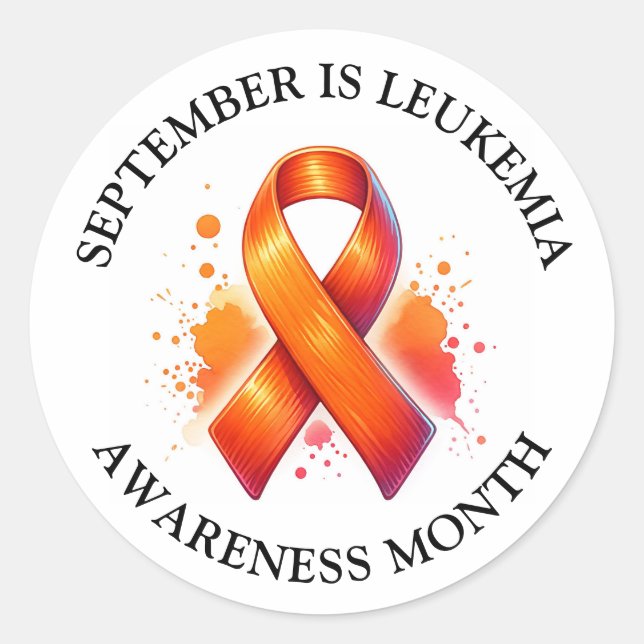 September ist Leukemia Awareness Montag Runder Aufkleber (Vorderseite)