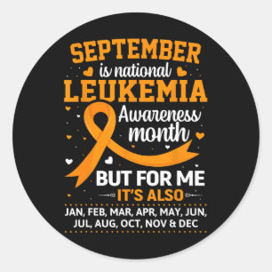 September ist Leukemia Awareness Montag Runder Aufkleber