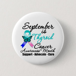 September Monat der Schilddrüsenkrebserkrankung Button