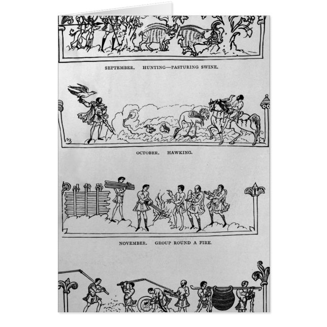 September, Oktober, November und Dezember (Vorne)