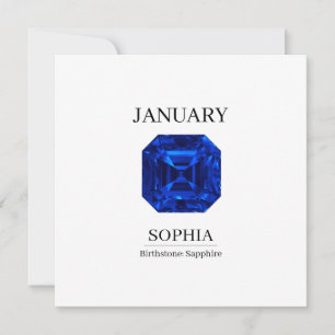September Saphir Personalisierter Geburtstag Karte