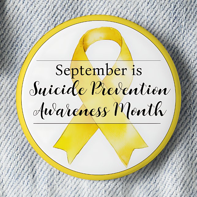 September Sensibilisierungskampagne zur Suizidpräv Button (September is Suicide Prevention Awareness Month)