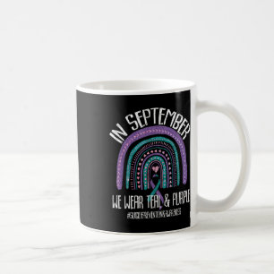 September Wir tragen Aquamarine Lila Suizidprävent Kaffeetasse