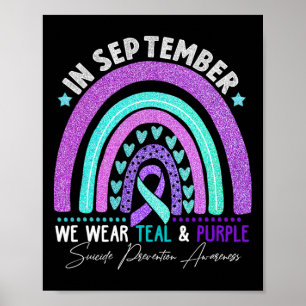 September Wir tragen Aquamarine und Lila Suizidprä Poster