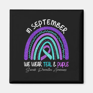 September Wir tragen Aquamarinen & Lila Selbst Magnet