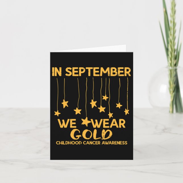 September Wir tragen Gold Childhood Cancer Awarene Karte (Vorderseite)