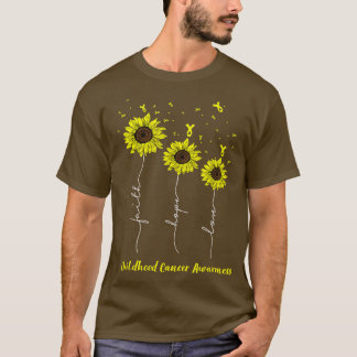 September Wir tragen Gold-Kindheit Krebs Bewusstse T-Shirt