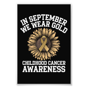 September Wir tragen Gold Kindheit Krebsbewusstsei Fotodruck