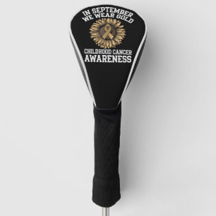 September Wir tragen Gold Kindheitskrebs-Bewusstse Golf Headcover